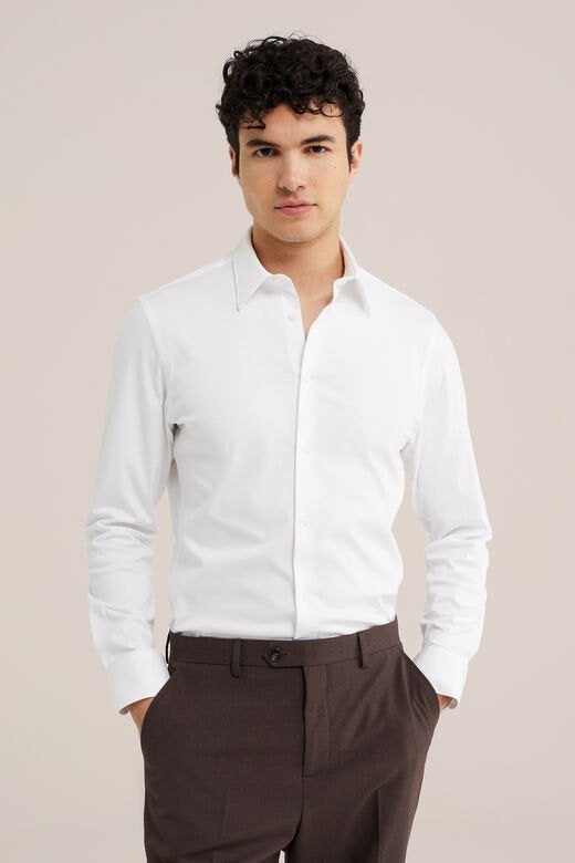 slim fit overhemd WE maat S, Kleding | Heren, Overhemden, Halswijdte 38 (S) of kleiner, Wit, Nieuw, Ophalen of Verzenden