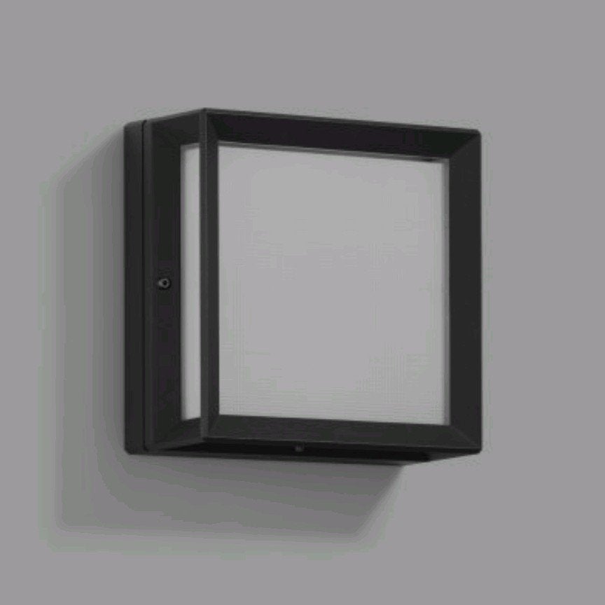 2x BEGA LED Buiten Wandlamp - Zwart, Vierkant, IP65, Ophalen of Verzenden, Nieuw, Buitenlamp, Geschikt voor buiten