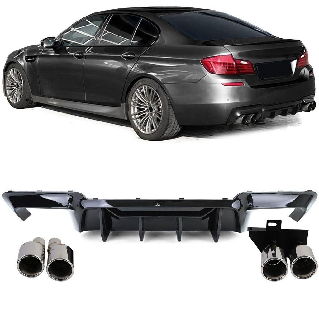 Diffuser Glans Zwart Chrome Sierstuk Voor Bmw 5 Serie F10 F1