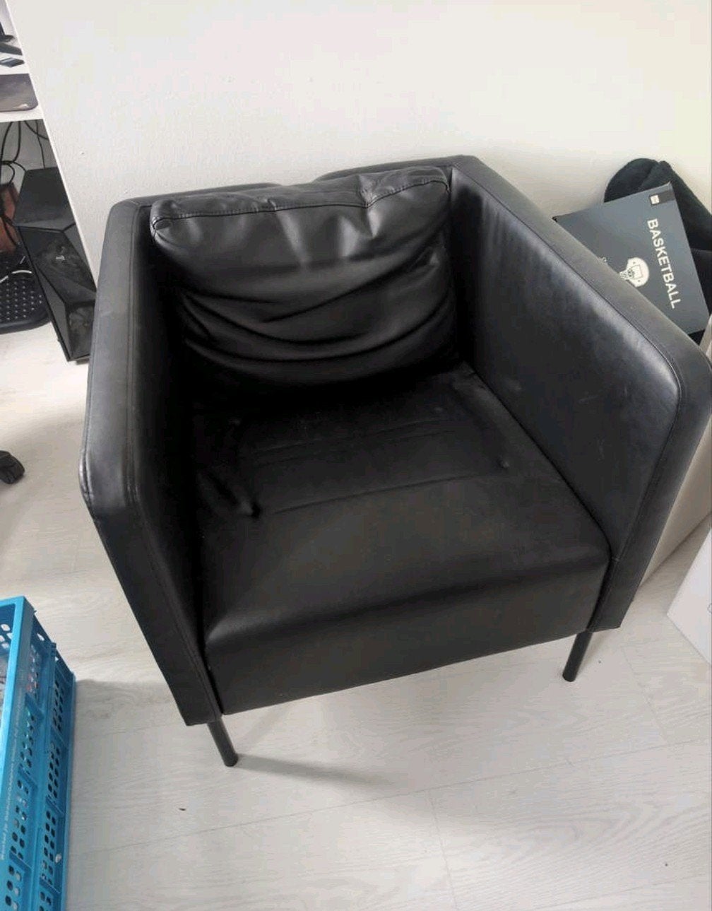 Huiskamer stoel 2 stuks, Huis en Inrichting, Stoelen, Ophalen, Leer, Twee