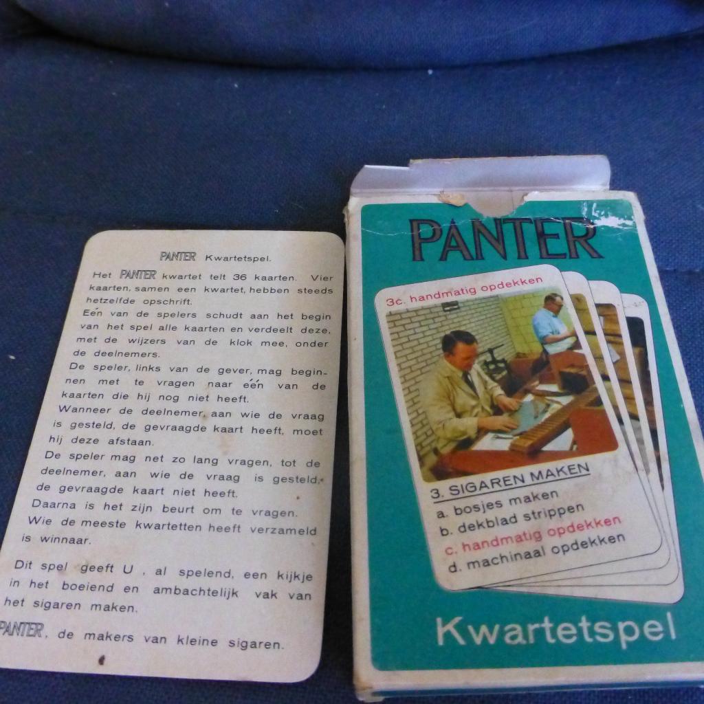 Kwartet spel Panter sigaren, Ophalen of Verzenden, Zo goed als nieuw, Kwartet(ten)
