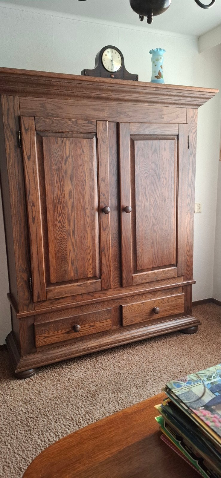 Kast eiken, Huis en Inrichting, Kasten | Buffetkasten, Ophalen, Zo goed als nieuw, 25 tot 50 cm, 150 tot 200 cm