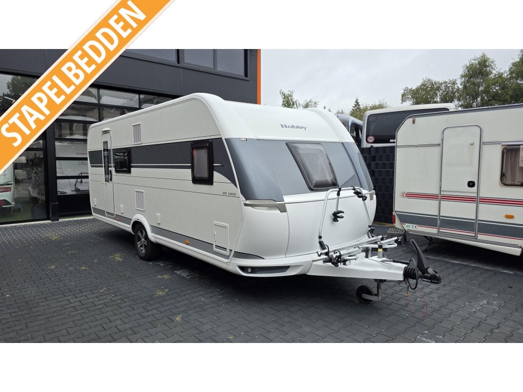 Hobby De Luxe 560 KMFE Mover,Voortent,Fietsendra, Caravans en Kamperen, Caravans, Schokbreker, Bedrijf, Treinzit, 5 tot 6 meter