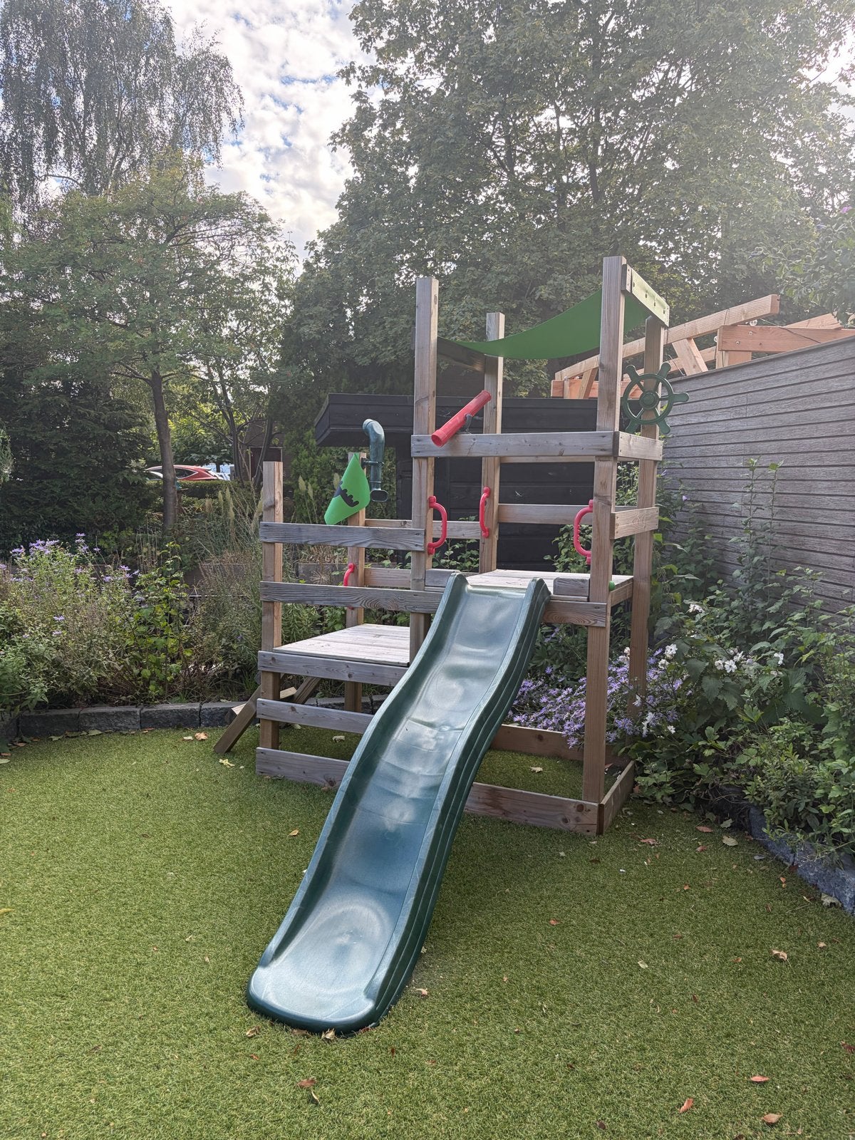 Houten buiten speeltoestel met glijbaan, Kinderen en Baby's, Ophalen, Gebruikt, Glijbaan