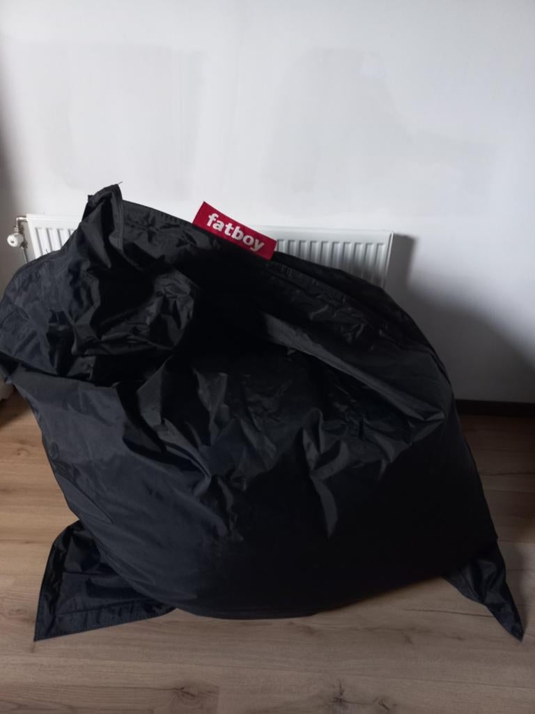 Originele zwarte Fatboy zitzak (groot), Huis en Inrichting, Zitzakken, Ophalen, Zwart, Zitzak