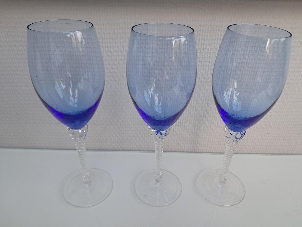 Wijn glazen Blauw, Ophalen of Verzenden, Nieuw, Overige typen