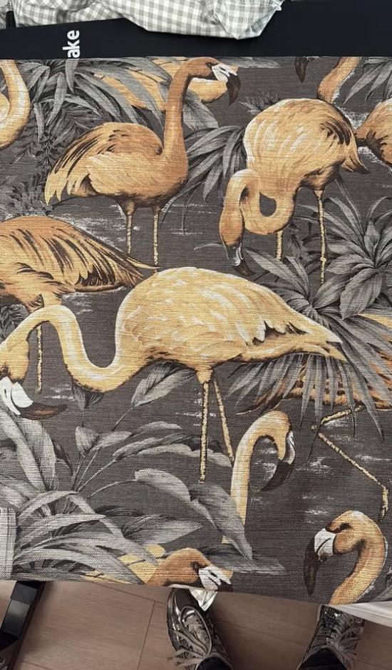Arte Avalon/Curiosa Flamingo 31540 behang reststukken, Ophalen of Verzenden, Minder dan 10 m², Grijs