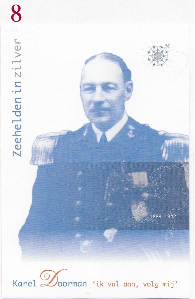 Ansichtkaart Zeeheld Karel Doorman ( B3854 ), Ophalen of Verzenden, 1980 tot heden, Ongelopen