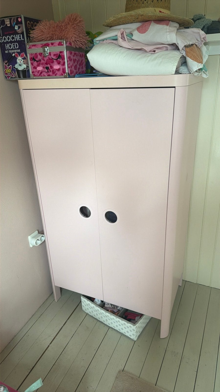 Roze kledingkast voor kinderkamer 80 x 140 cm, Ophalen, Gebruikt, Kast, 105 cm of meer