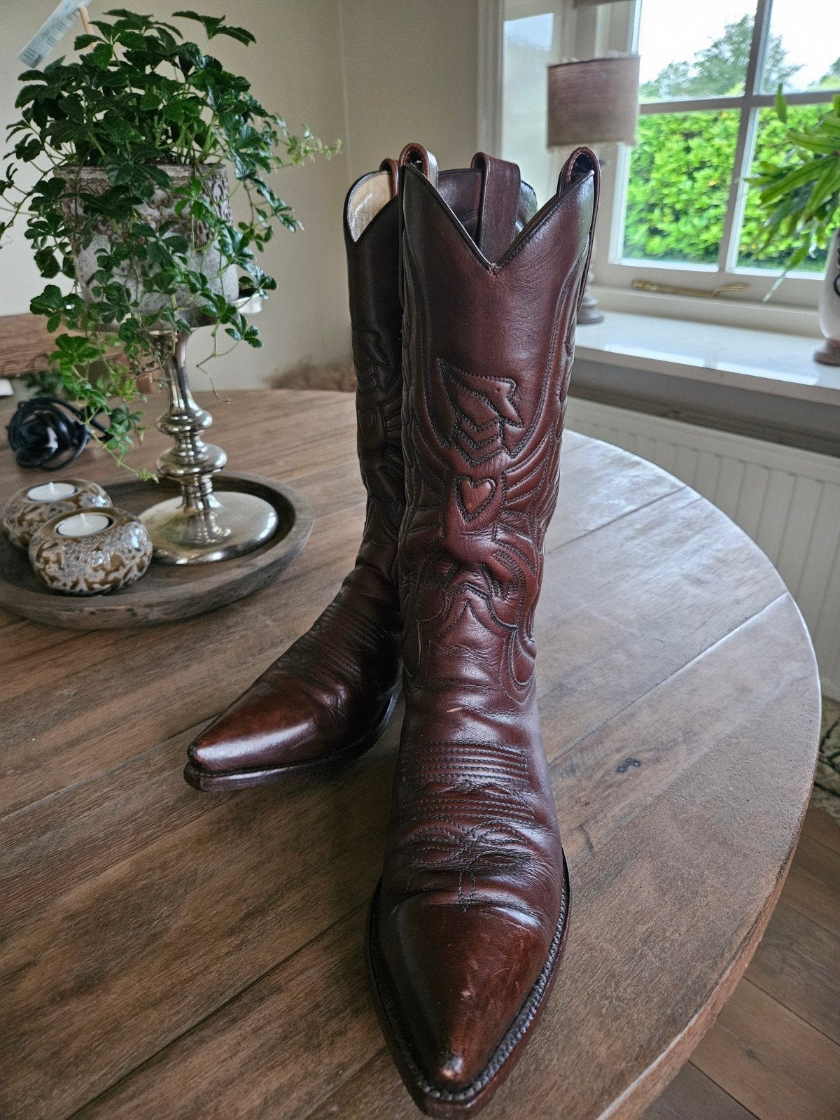 Donkerbruine Sendra Westernlaarzen Maat 4,5, Bruin, Ophalen of Verzenden, Gedragen, Hoge laarzen