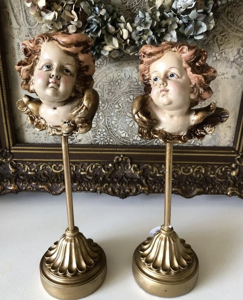 Set Baroque Engelen putti op standaard, Ophalen