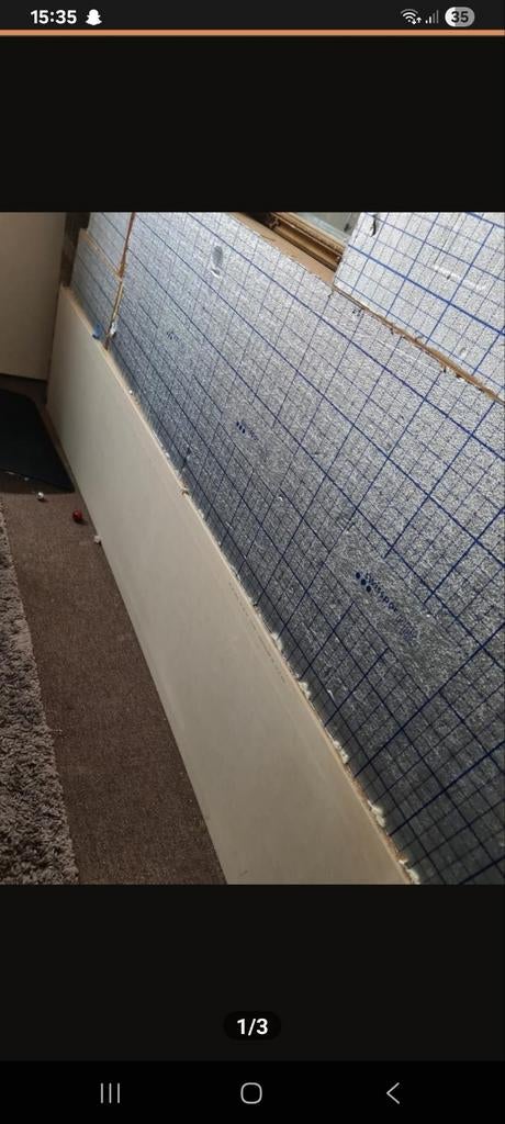 Pir isolatie dak of voorzetwand met gips 12cm, Ophalen of Verzenden, Hardschuim (Pir), 8 tot 12 cm, 15 m² of meer
