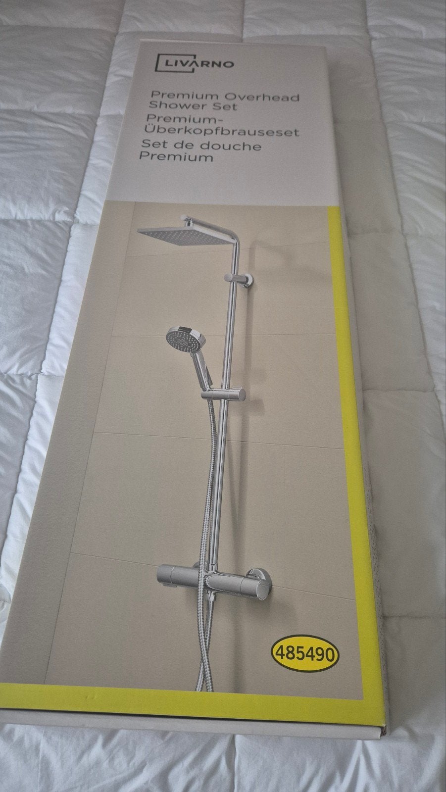 LIVARNO Premium Overhead Doucheset - Nieuw in doos, Ophalen, Nieuw, Chroom, Douche