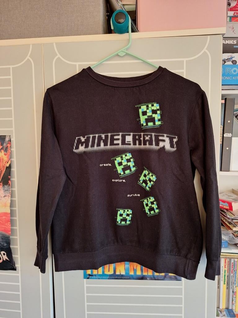 Minecraft trui mt 158, Trui of Vest, Minecraft, Ophalen of Verzenden, Zo goed als nieuw