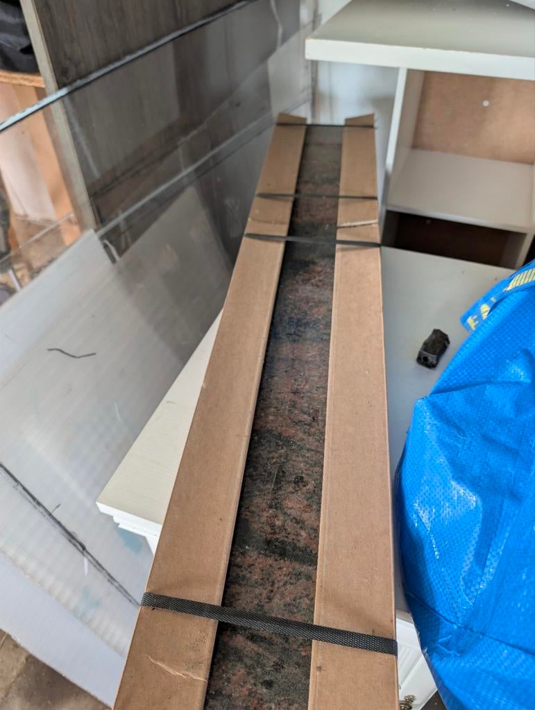 Natuurstenen vensterbank, Doe-het-zelf en Verbouw, Plinten en Afwerking, Ophalen, 100 tot 150 cm, Hardsteen, Vensterbanken