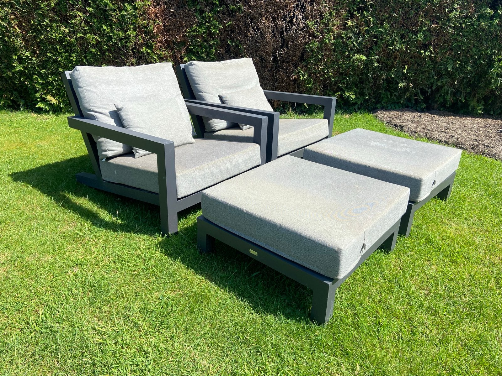 LIFE Outdoor Living Loungeset Block, Tuin en Terras, Tuinsets en Loungesets, Ophalen, 5 zitplaatsen, Aluminium, Loungeset