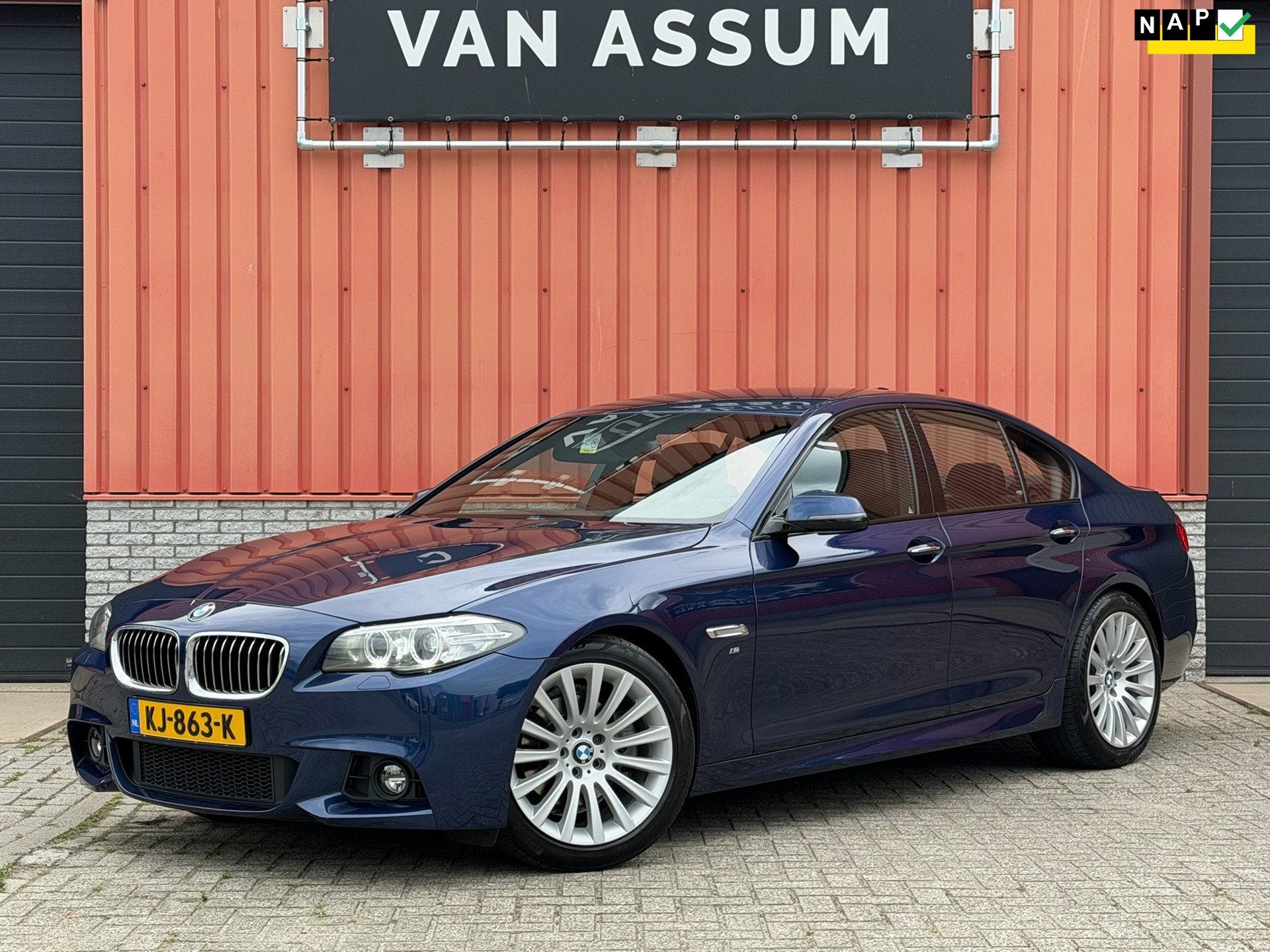BMW 5-serie 520i M Sport Edition Leer Memory Stoelvw NAP, Automaat, Achterwielaandrijving, Gebruikt, 4 cilinders