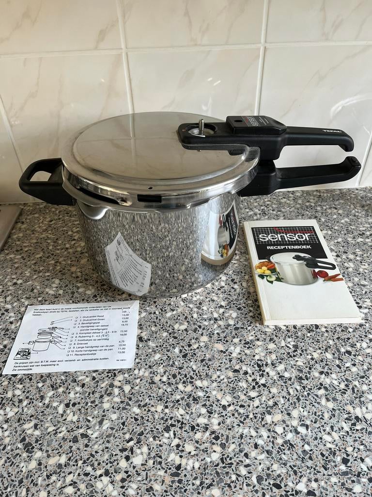 Tefal Sensor Snelkookpan - 6 liter -  als nieuw, Ophalen, Zo goed als nieuw, Rvs, Kookpan of Snelkookpan