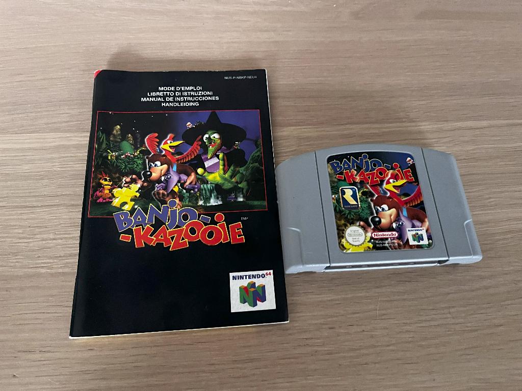 Banjo Kazooie voor Nintendo 64 incl. boekje N64, Gebruikt, 1 speler, Racen en Vliegen, Ophalen of Verzenden