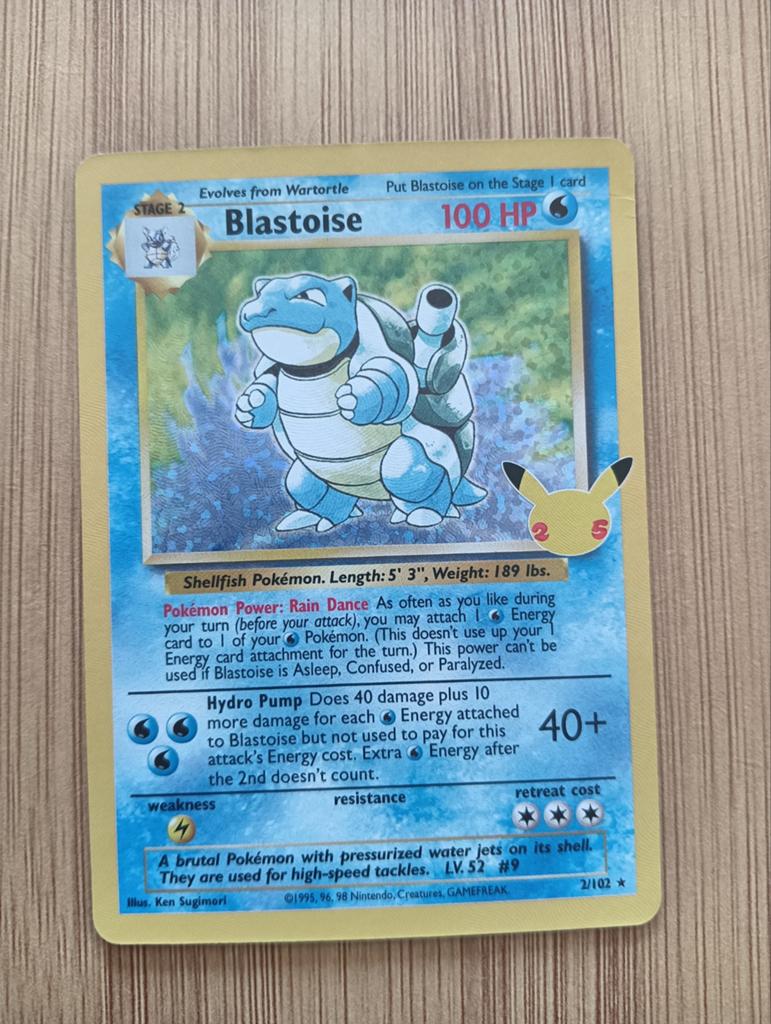 Blastoise Pokémon Kaart celebrations 2/101, Hobby en Vrije tijd, Verzamelkaartspellen | Pokémon, Ophalen of Verzenden, Gebruikt