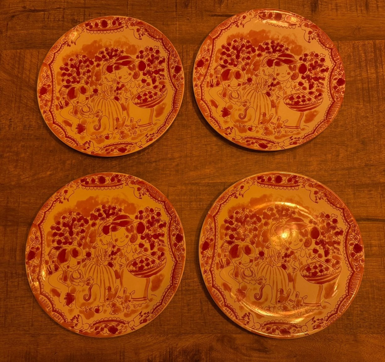 4x Blond Amsterdam ‘Romance’ dinerbord - ø26 cm, Ophalen of Verzenden, Zo goed als nieuw, Bord(en), Modern
