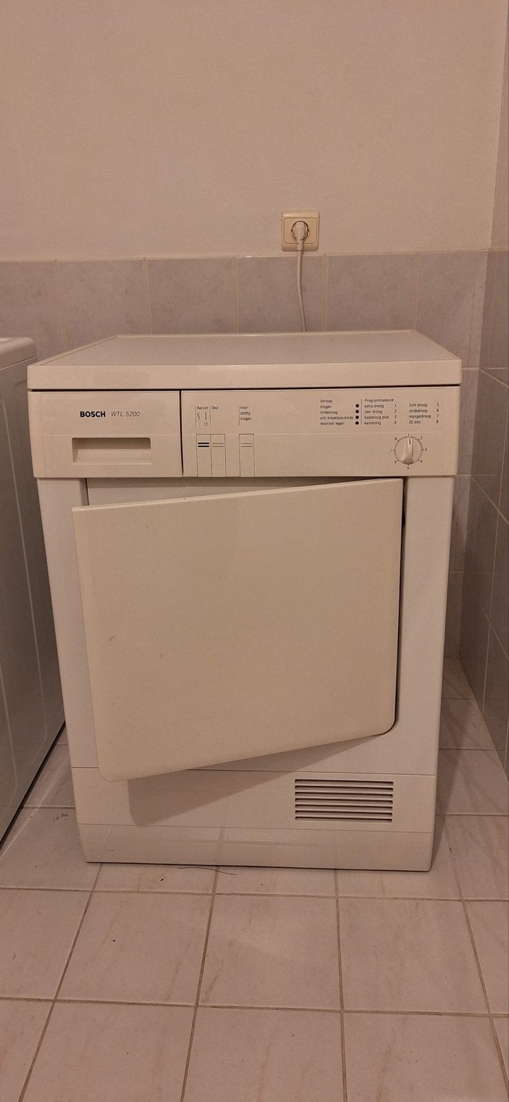 Bosch WTL 5200 Condensdroger - Goede Staat, Ophalen, 6 tot 8 kg, Gebruikt, Voorlader