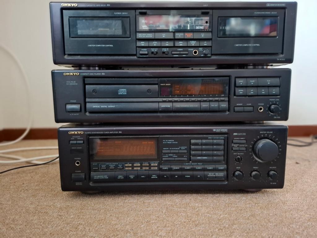 Onkyo Stereo Set - Cassettedeck, CD-speler, Tuner/Versterker, Gebruikt, Tuner of Radio, Losse componenten, Ophalen