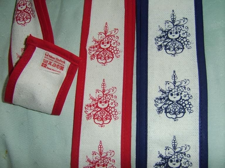 vintage Bakkeophæng Valeur Stoftryk Dienblad hanger houder, Ophalen of Verzenden