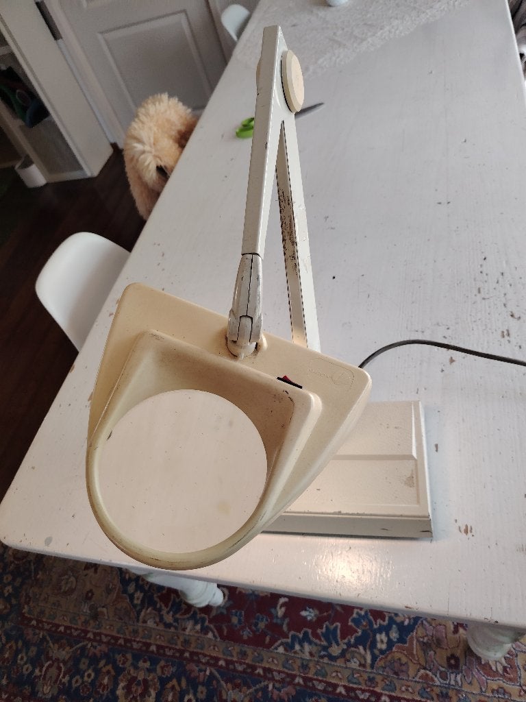vintage loeplamp, vergrootglas, Ophalen, Gebruikt, Loeplamp
