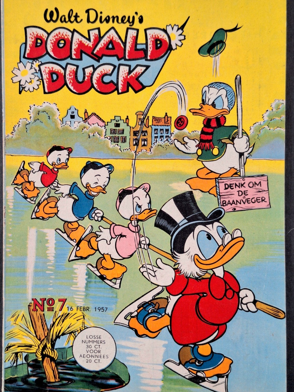 Donald Duck 1957 nr. 7, Boeken, Eén stripboek, Ophalen of Verzenden, Zo goed als nieuw