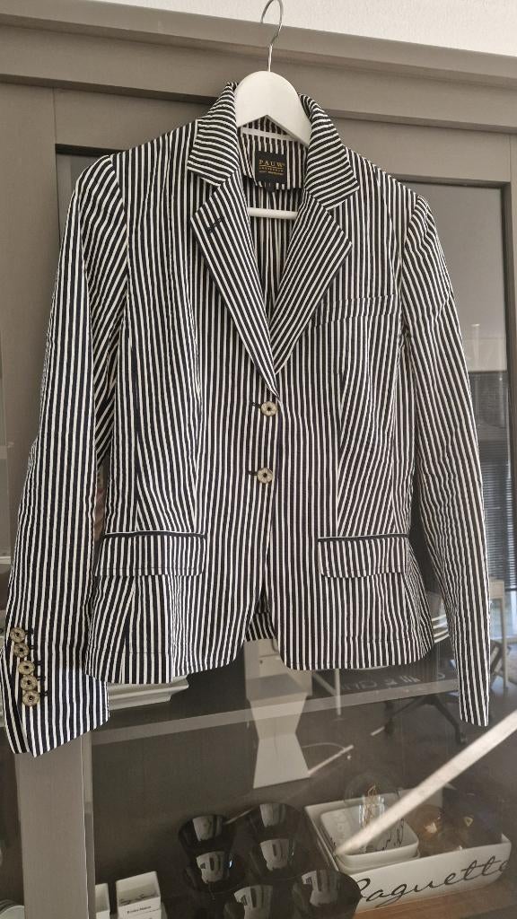 Colbert van het merk Pauw te Laren maat 36 gestreept, Kleding | Dames, Jasjes, Kostuums en Pakken, Blauw, Pauw, Ophalen of Verzenden