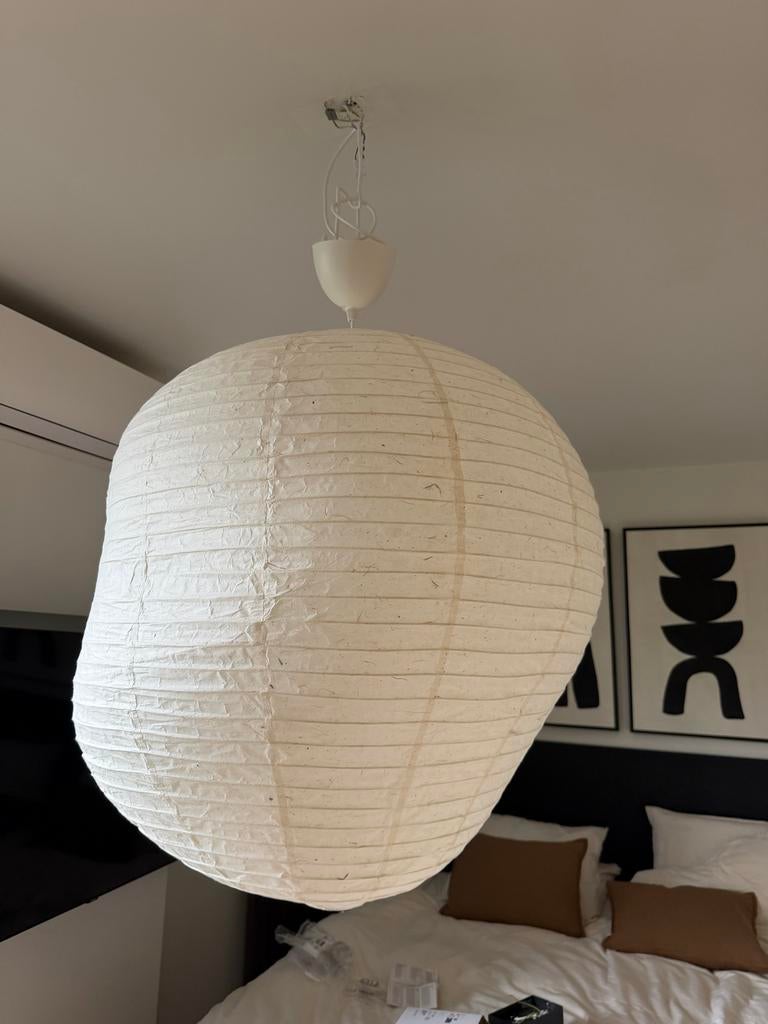 Grote papieren lampion lamp 80cm, pendel, lamp - Ferm Living, Ophalen, Wit, Rond, Nieuw
