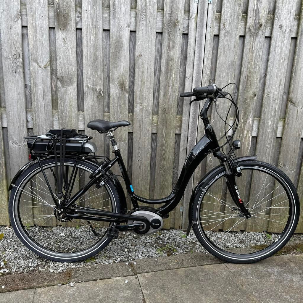 Riese Muller Blue Label elektrische damesfiets Bosch / 400, Gebruikt, Velgrem, Versnellingen, 56 cm of meer