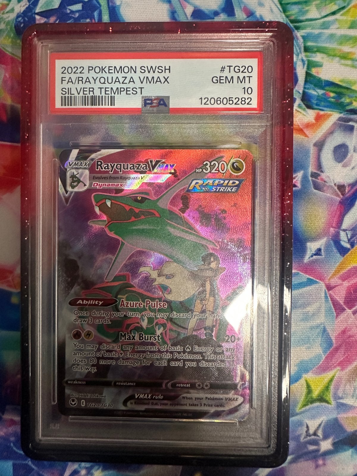 Pokemon Rayquaza VMAX Silver Tempest PSA 10 GEM MT, Ophalen of Verzenden, Nieuw, Losse kaart