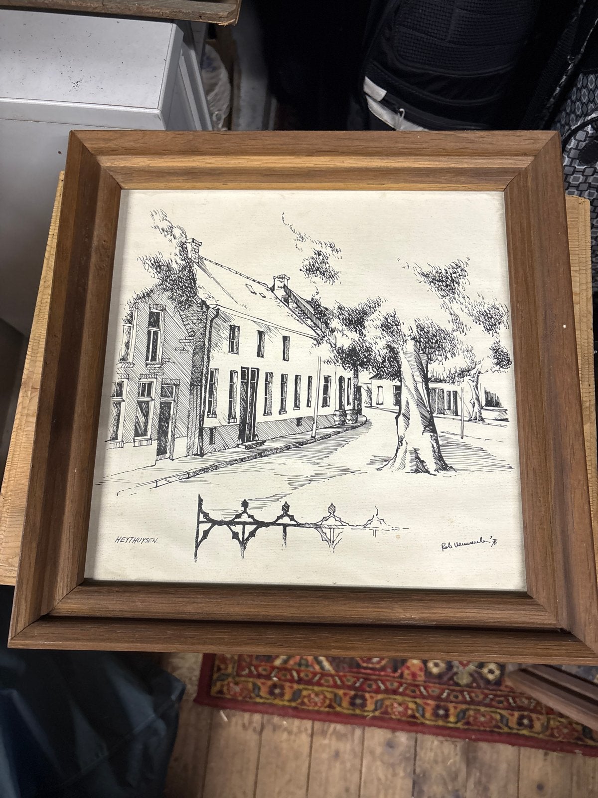 Ingelijste Litho Heythuysen van Rob Vermeulen, Ophalen