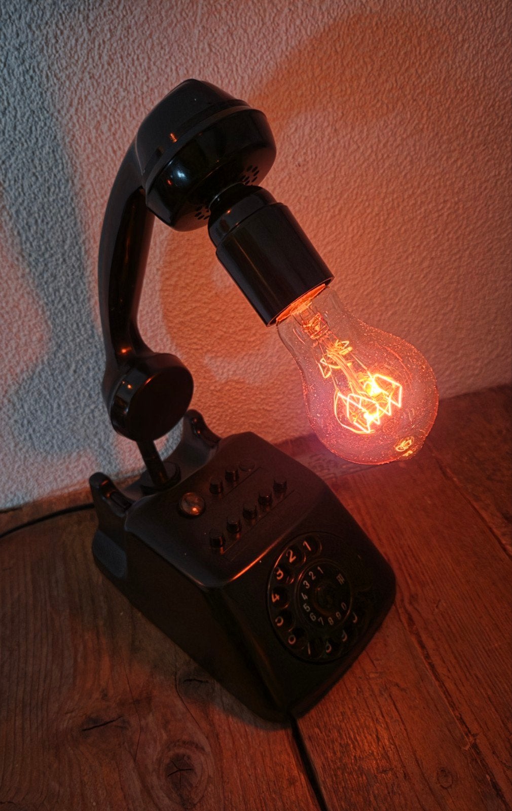 Vintage bakeliet telefoonlamp, Antiek en Kunst, Ophalen of Verzenden
