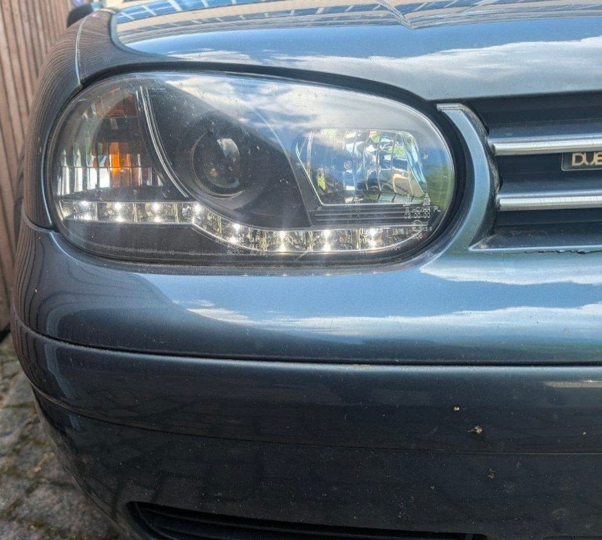 Golf IV 4 koplampen lichten voor devil eyes led, Ophalen of Verzenden