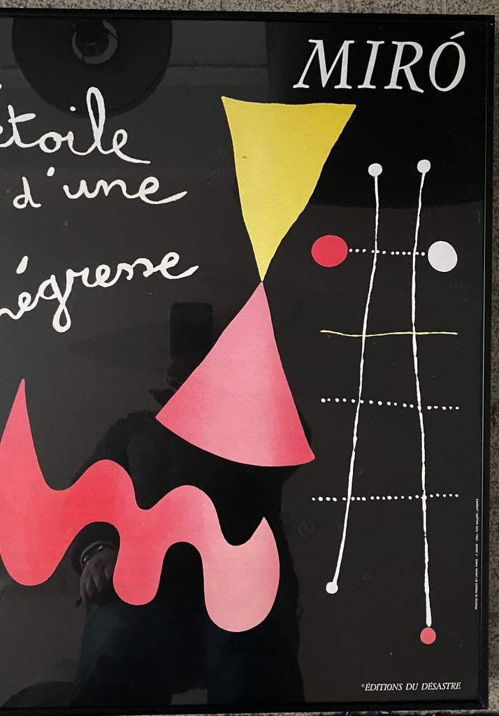 Miro art-print in aluminium lijst 60 x 80 cm, Ophalen, Gebruikt, Onbekend, Print