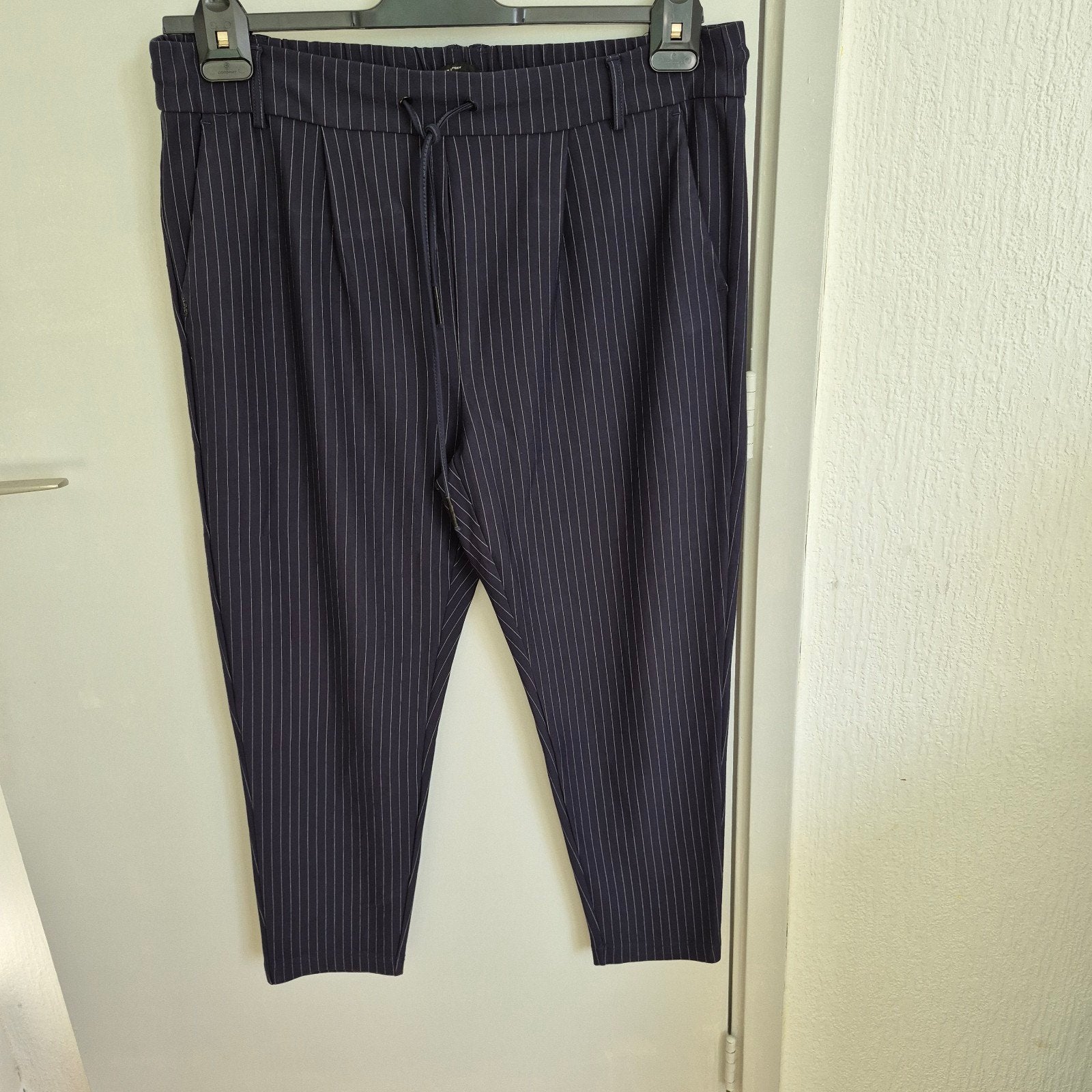 ONLY marineblauwe dames broek, XL, met witte strepen, Ophalen of Verzenden