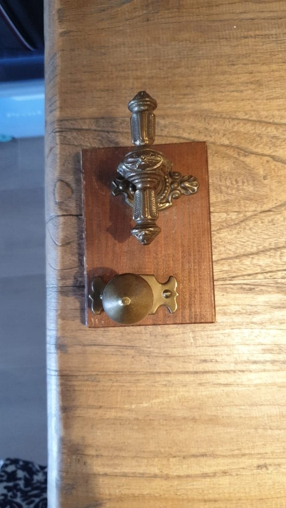 Antieke messing deurbeslag stukken, Antiek en Kunst, Ophalen of Verzenden, Brons