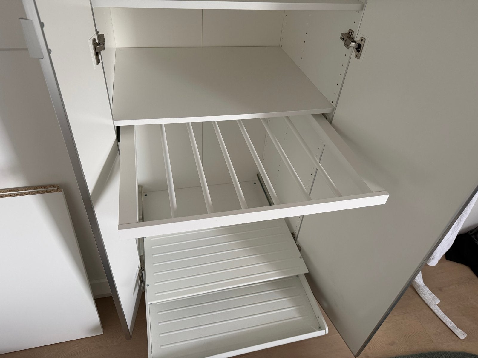 Ikea complement pax met uittrekbare planken en broekhanger, Ophalen, 200 cm of meer, 50 tot 100 cm, Zo goed als nieuw