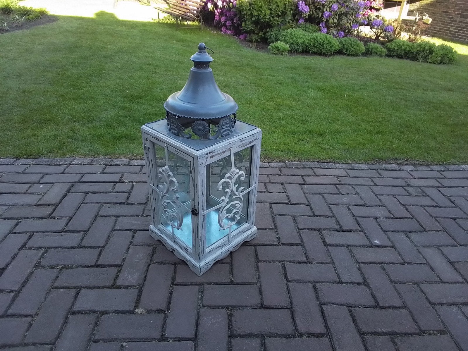 Mooie decoratieve lamp weerlicht buitenlamp, Tuin en Terras, Ophalen, Netvoeding, 50 tot 250 watt, Wandlamp