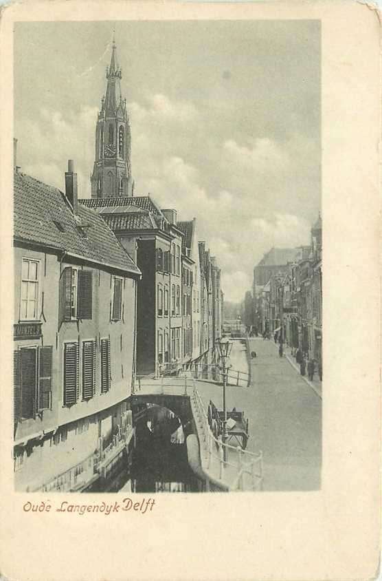 300-268-033 Delft Oude Langendijk, Verzenden, Voor 1920, Zuid-Holland