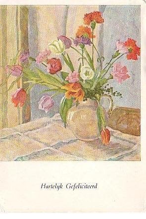 Ansichtkaart 	Bloemen	Tulpen, Verzamelen, Ansichtkaarten | Themakaarten, Verzenden, 1960 tot 1980, Gelopen, Natuur