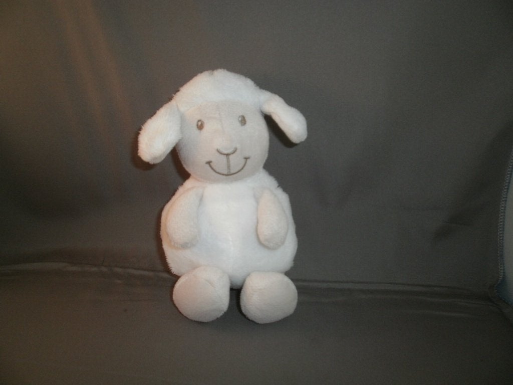 GSM la gacilly schaap wit licht bruin velours gestikte ogen, Overige typen, Ophalen of Verzenden, Zo goed als nieuw, Middelgroot (20 tot 80 cm)