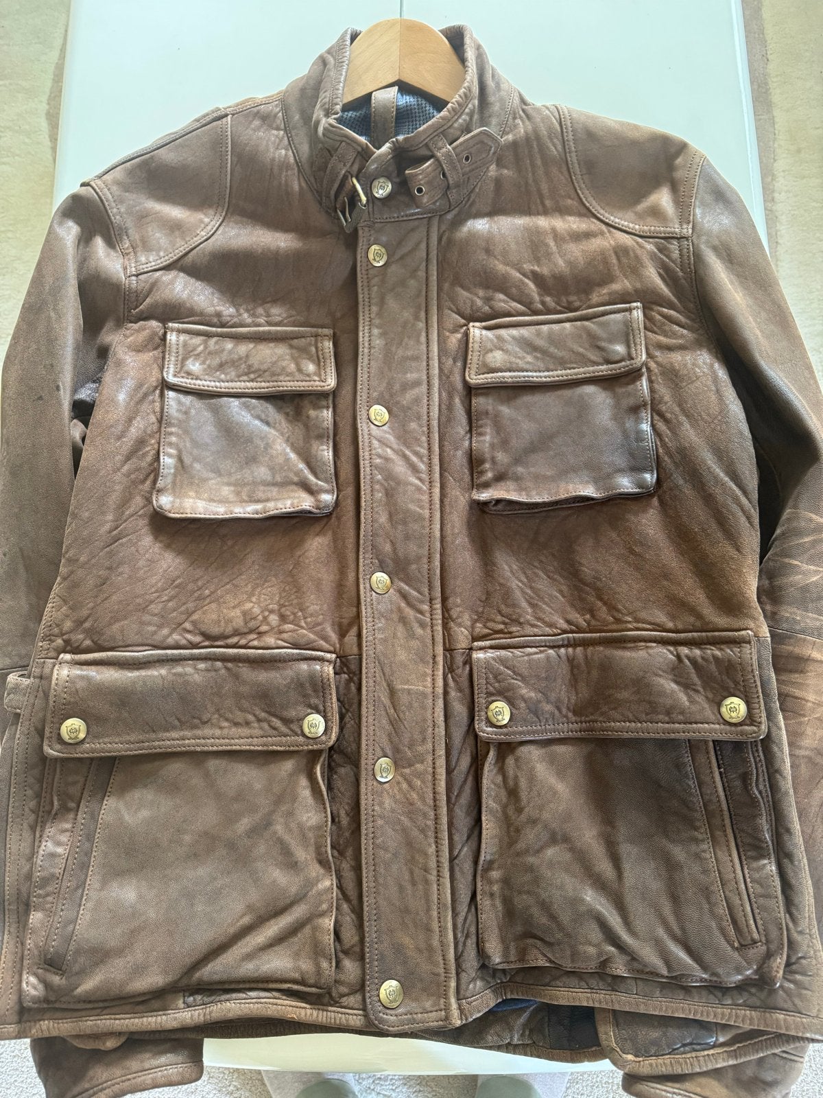 Stijlvolle Massimo Dutti Leren Jas - Maat XL, Ophalen of Verzenden, Gedragen, Maat 56/58 (XL), Bruin