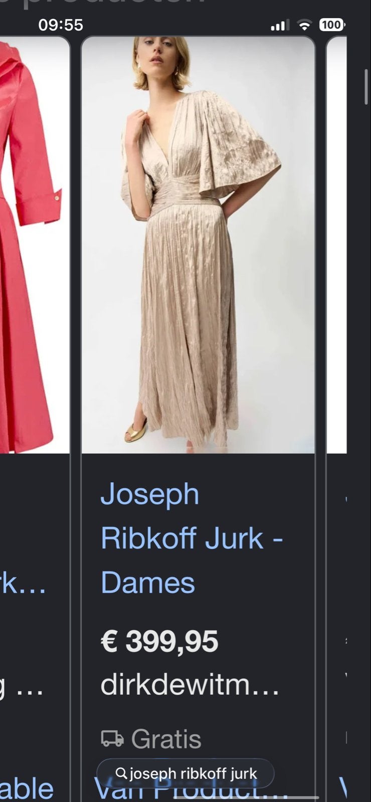 Joseph Ribkoff Glanzende Feestjurk Maat M Nieuw, Maat 38/40 (M), Overige kleuren, Ophalen of Verzenden, Zo goed als nieuw
