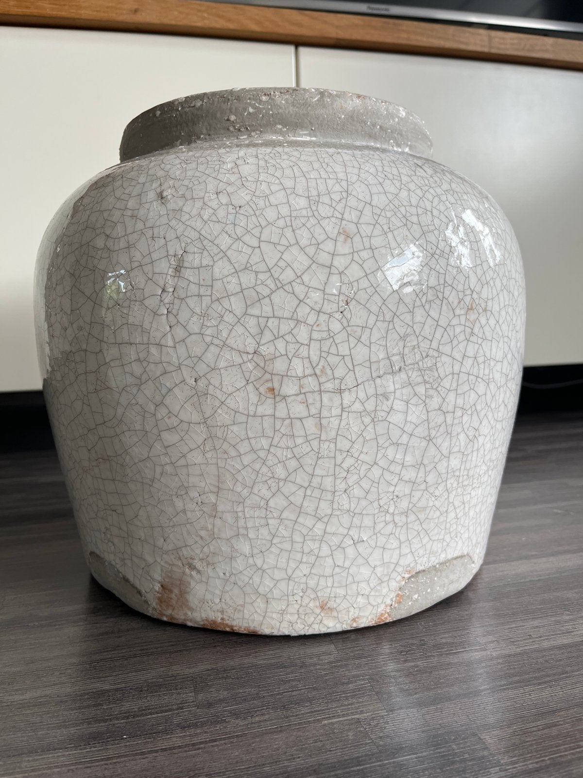Brynxz decoratieve pot met craquelé afwerking, Ophalen, Gebruikt, Overige kleuren, Aardewerk of Porselein