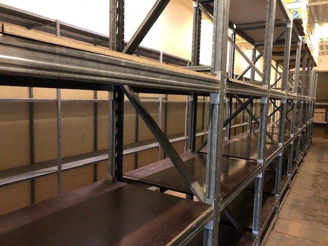 Gegalvaniseerde pallet-stelling, Ophalen, Gebruikt, 250 mm of meer