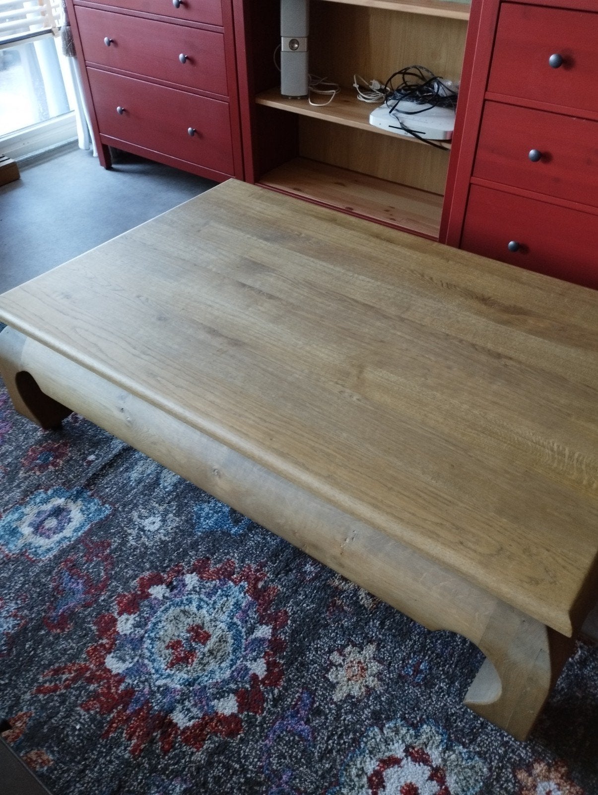 Prachtige (opium)salontafel van Rofra, Ophalen, 100 tot 150 cm, Eikenhout, 50 tot 100 cm